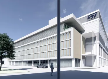 Projections 3D d'un site d'implantation - Usine STMicro en panorama 360°