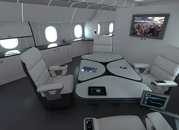 INTÉRIEUR AVION VIP - Valorisation de produits techniques
